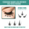 DIY Eyelash Extension, 3D Effect Glue Bonded Band Individual Lash 48 Clusters Volume Lashes Set, Home Eyelash Extension, C curl Lashes Pack 12MM-Spikes-48 Clusters