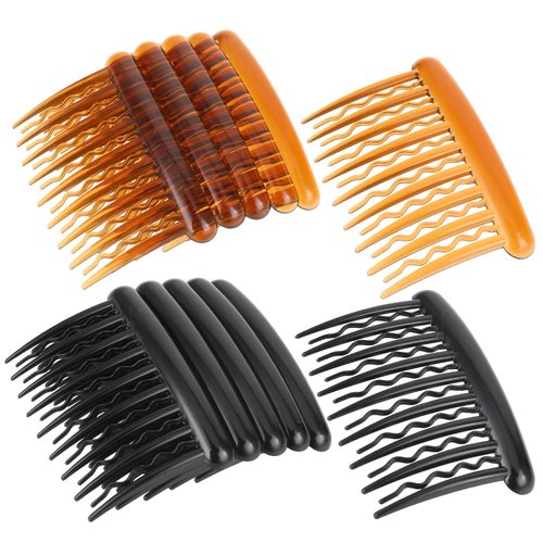 12 PCS Hair Side Combs Small Hair Combs Bridal Hair Comb Clips Hair Combs for Women Decorative Veil Comb French Hair Combs for Styling Side Hair Combs No Slip Bridal Hair Accessories for Fine Hair