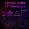 UURM 75 Glow Sticks Bracelets and Necklaces, 8'' Glowsticks Bulk Pack Bright Glow in the Dark Party Supplies for Kids (Purple)