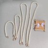 4PCS DIY Imitation Pearl Beads Short Long Handle Shoulder Cross Body Bag Handbag Chains Accessories with Metal Buckles