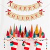 VILIFEVER Happy Holidays Banner Burlap, Christmas Decorations for Home Office, Christmas Banner for Fireplace Mantel Indoor Outdoor Decor, Christmas Holiday Sign Xmas Party Supplies
