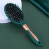 Reazana Detangling Brush Anti-Static Massage Hair Brushes Paddle Detangler Hairbrush with Cushion Base Nylon Bristle Pins Blow Drying Brush for Men and Women All Wet Dry Hair Types Styling (Oval)