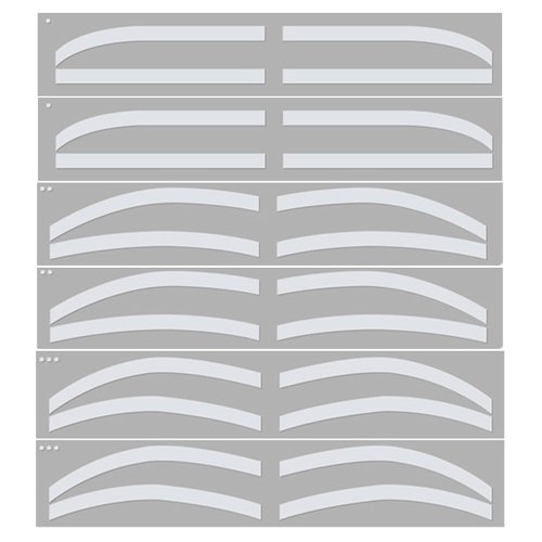 Eyebrow Stencil Stickers Airbrush Eyebrow Sticker Stencil Eyebrow Auxiliary Stickers,6 Pairs Eyebrow Auxiliary Stickers Disposable Adhesive Eyebrow Pattern Sticker