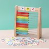 Educational Abacus for Kids Math - 10 Row Wooden Counting Frame with Number 1-100 Cards - Teach Counting, Addition and Subtraction, Preschool Learning Math Toys for Boys Girls Gift 3 4 5 Year Old