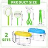 Halloscume 2 Sets Bug Catcher Kit Outdoor Toy Gift for Kids Outdoor Explorer Kit Kids Bug Catching Kit Insect Bug Habitat with Magnifying Glass, Tweezers, Bug Catcher and Net for Science Exploration