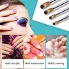 MAGIC ARMOR Acrylic Nail Brush Set, 4pcs Acrylic Nail Brush for Nails Size 6/8/12/16 Kolinsky Nail Art Brush for Acrylic Powder Application,Acrylic Nail Extension, 3D Nail Carving Nail Brush set