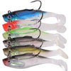 Soft Fishing Lures Swimbait Jig Heads Paddle Tail Swim bait Pre-Rigged Swimbaits with Weighted Hooks Crankbait Swim Shad Lures Swim Baits for Bass Trout Walleye Fishing Saltwater Freshwater