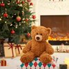 Tezituor Small Teddy Bear Stuffed Animals 18inch, Cute Little Teddy Bear Plush Toys for Kid Girl Boy (Brown)
