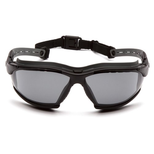 Pyramex Safety Products GB9420STM Isotope Safety Glasses, Gray H2MAX Anti-Fog Lens with Black Frame, Gray, One Size