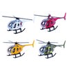 4 Alloy Mini Helicopters Model Toy - Police, Fire, Engineering Work, Military Helicopter - Diecast Helicopters with Spinning Propellers, Birthday Party Favors for Kids