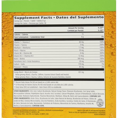 Herbalife LIFTOFF Energy Drink Ignite Orange 30 TABS