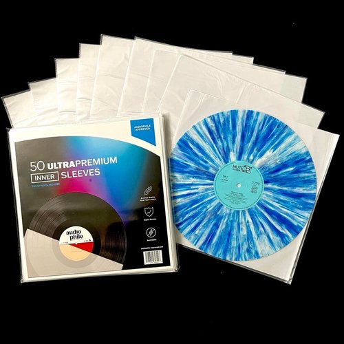 Vinyl Record Inner Sleeves - Audiophile Approved - Ultra Premium Rice Paper Inner Sleeves - 50 Pack for 12” Records, with Anti-Static Plastic - Super Soft Archival Quality