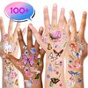 Konsait Kids Tattoos Butterfly Temporary Tattoos Sticker for Girls Children's Birthday Party Bag Filler Gift Idea Party Favors, 154 Pcs Kids Butterfly Flower Girls Tattoos