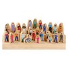 Constructive Playthings Wooden Community Helpers 25-Piece Wood Block Play Figurine Set, Freestanding Inclusive and Diverse Wood Toy Figures for Kids Ages 3+