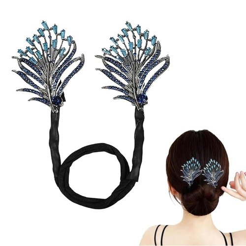 2024 Rhinestone Flower Hair Accessory: Elegant Bun Maker, Curler Clips, and Styling Clips for Women