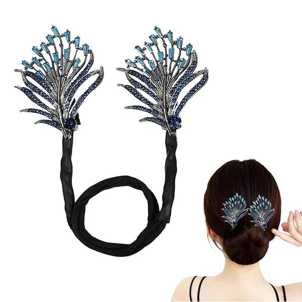 2024 Rhinestone Flower Hair Accessory: Elegant Bun Maker, Curler Clips, and Styling Clips for Women