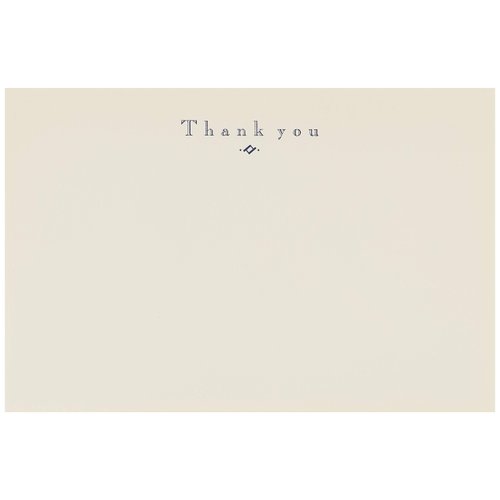 Crane & Co. Navy Hand Engraved Thank You Cards (CT3116),10 cards / 10 lined envelopes