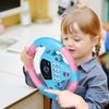 TOYANDONA 2 PCS Baby Steering Wheel Toy - Simulated Driving Controller, Early Education Pretend Driving Steering Wheel with Light Music for Boys Girls 4 5 6 Years Old