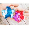 Roaqua 100 Packs Bulk Turtles Animal Mini Pop Keychain， Fidget for Teens and Kids Birthday Party Favors Supplies Summer Student Prizes