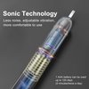 XFU Sonic Electric Battery Toothbrush for Adults and Kids, 3 Brush Heads, with 3 Modes and Waterproof IPX7, Bulid in 2 Mins Timer 24,000 VPM XFU-2007 (2007 Black)