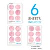 Pink Polka Dot Wall Decals 36pcs Watercolor Dots Wall Sticker for Kids Baby Girls Teens and Nursery Room (6 Sheets)