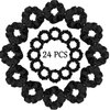 24 Pieces Satin Hair Scrunchies Silky Elastic Bands Skinny Solid Hair Ties Ropes Ponytail Holder for Women Girls Hair Accessories Decorations, 2 Sizes (Black)