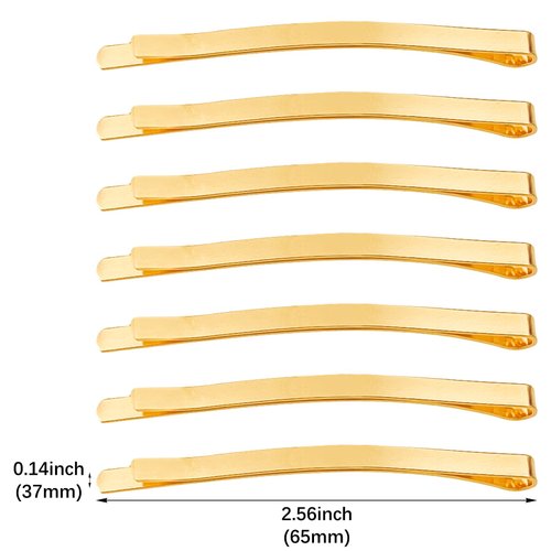 50 Gold Jumbo Bobby Pins, 2.56 Inch Metal Hair Clips Hair Pin Bobby-pins Hairpins Hair Accessories for Women Thick Long Updo Hair Style