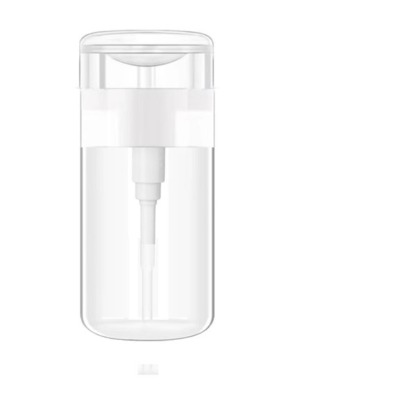 KEAIYYJ® 4 oz Push Down Pump Dispenser Nail Polish Remover Alcohol Bottle Liquid Container Makeup Water Clear 120 ml