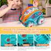 Speedlite Dynamic Gear-Powered Car with Led Lights, Children's Transparent Luminous Toy Car, Bump and Go Toy Cars with Colorful Moving Gears, Transparent Luminous Toy Car Suitable for Boys Girls