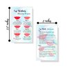 Lip Blush Stages of Healing & Aftercare Instructions Card | 50 Pack | 2x3.5" inches Business Card Size | Lip Blush Lip Glow Lip Tint PMU Lip Liner Full Lip Tint Tattoo | Holographic Look Design