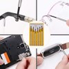 Eyeglass Repair Kit, Glasses Repair Tools with Glasses Screws, Precision Screwdriver kit, Cleaning Cloth and Tweezers, Suitable for Eyeglass, Mobile Phones, Watches