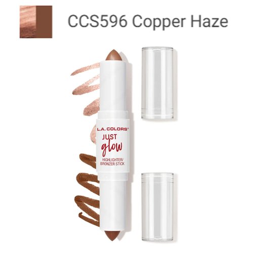 L.A Colors 1 x Just Glow Highlighter Bronzer Stick [CCS596 - Copper Haze] Natural Finish & Zipper Bag