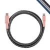 Cordinate USB-C to Lightning Cable, 6 Ft, Braided Cord, Fast Charge, Compatible with iPhone 13/12/11/Pro/Pro Max/Mini, iPad Pro, AirPod Pro, Blush/Charcoal, 58650