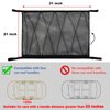 ZUOZE Car Ceiling Storage Net | Double Zipper, Adjustable Strap Prevent Falling, 31"x21"Double-Layer Mesh Long Road Trip Camping Van SUV Roof Cargo Pocket Organizer for Putting Quilt Toys Sundries