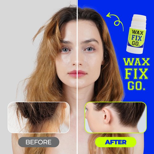 WAX FIX GO Wax Stick for Hair Styling, 2.7 oz - Edgy Master Edge Control Pomade Stick for Flyaways, Extra Hold Bed Head for All Hair Types