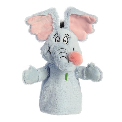 Aurora® Whimsical Dr. Seuss™ Horton Hand Puppet Stuffed Animal - Magical Storytelling - Literary Inspiration - Blue 13 Inches