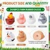 DEEKIN 24 Pcs Farm Rubber Ducks 2 Inch Farm Ducks Animal Ducks Cow Sheep Horse Pig Chicken Donkey Party Favors for Farm Birthday Party Gift