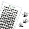 Lash Clusters 96pcs Individual Lashes D Curl 10-18MIX Eyelash Clusters KEYYOU Volume Wispy Lash Extension Soft&Comfortable Easy DIY at Home(Y19,D-10-18MIX)