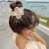 2 Pcs Hair Clips for Children No Slip Duck Bill Bow for Teens Shiny Rhinestone Hairpin Flower Hair Accessories for Kids -2PCS-#17
