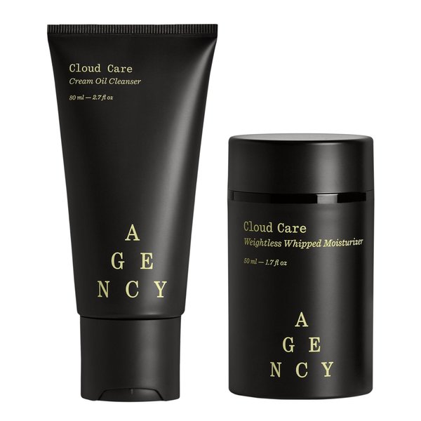 Anti-Aging Skin Care Gift Set for Dry Skin, Cloud Care Duo with Cream Oil Facial Cleanser and Weightless Face Moisturizer, Agency by Curology