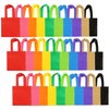 Aneco 30 Pack Reusable Non-woven Party Favor Bag 8×8 Inch Tote Bags Bulk with Handles Rainbow Goodies Gift Bags for Birthday Wedding Party