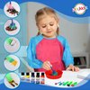 Playkidiz Washable Kids Paint Set, 32 Piece Complete Paint Set for Kids, Includes Washable Paint, Painting Sponges, Smock and Mixing Bowl.
