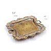 Funly mee Small Antique Trinket Dish Vintage Gold Jewelry Tray, Ring Holder
