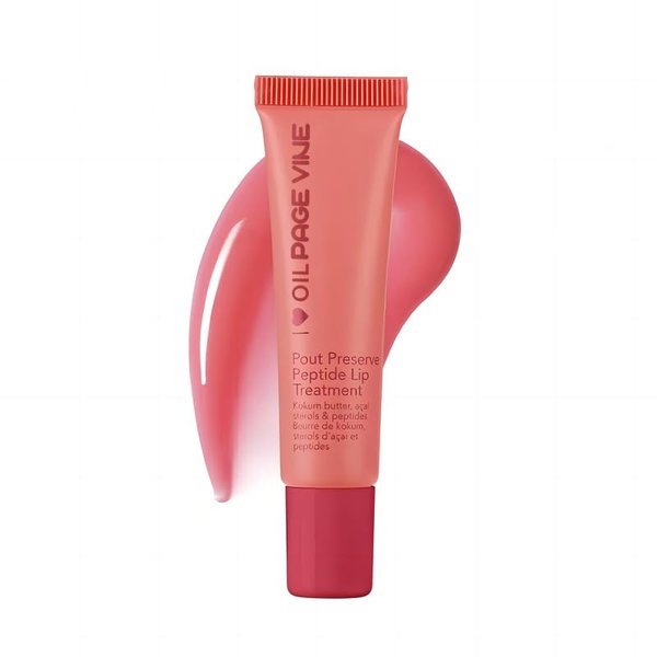 Pout Preserve Peptide Lip Treatment, lip balm，lip peptide，pout preserve summer lip gloss (Strawberry Sorbet)