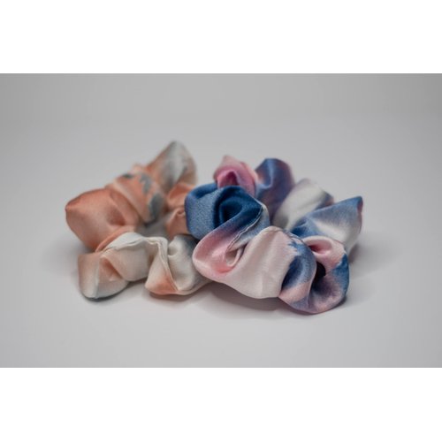 2-pack Multi-Color Tie Dye Silk Hair Scrunchie