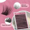 Mayhug Lash Clusters 144 Pcs, DIY 3D Cluster Eyelash Extensions, Natural Mink Eye Lash Clusters with Super Thin Band, Fluffy Lash Cluster Reusable Lash Extensions (Dramatic)