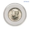 20pcs Clear Plastic Coin Capsules, Coin Collection Case of 5 Size with Adjustable Gasket for Coin Collection American Silver Eagle Liberty Coin &JFK Half Dollar & Bitcoin (19/21/25/30/40mm)-20pcs