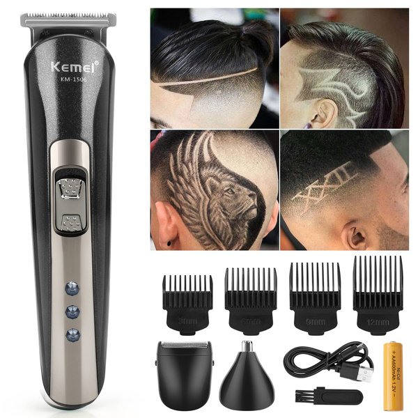 Innens Hair Clipper for Men, Gifts for Fathers Day Husband Dad Men,Professional Hair Clippers Trimmer Shaving Machine Beard Cutting Cordless Barber(KM-1506, Black)