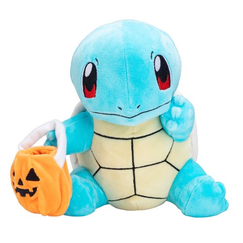 Pokémon 8" Squirtle Plush with Pumpkin Bag Accessory - 2024 Limited Edition - Officially Licensed - Quality Soft Cute Seasonal Holiday Stuffed Animal Toy Figure - Gift for Kids, Boys, Girls - 8 Inches