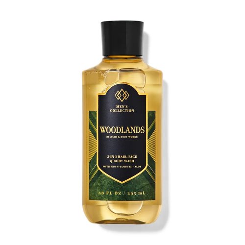 Bath & Body Works Woodlands Men's 3-IN-1 Hair & Body Wash 10 Oz. (Woodlands)